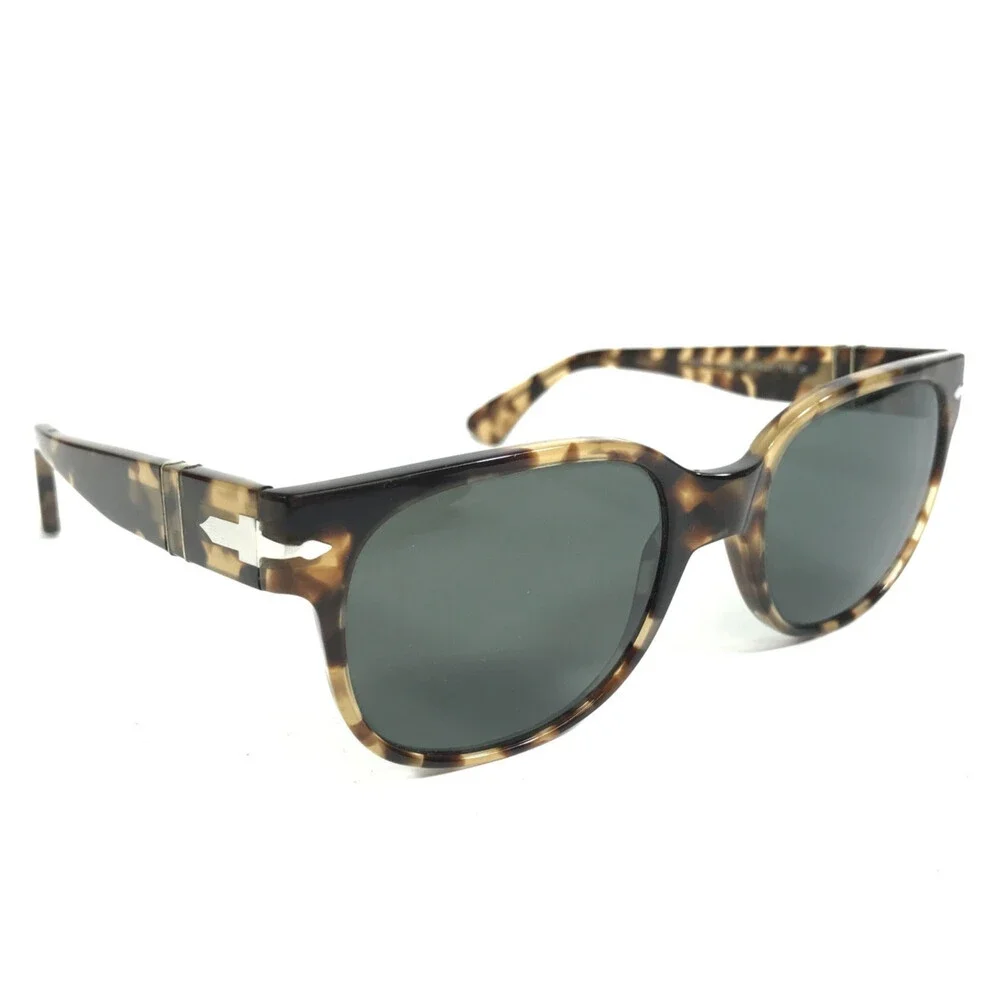 Persol Sunglasses 3257-S 1056/58 Tortoise Brown Frames w/ Green Polarized Lenses